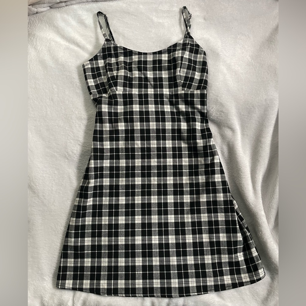 John Galt Plaid Mini Dress